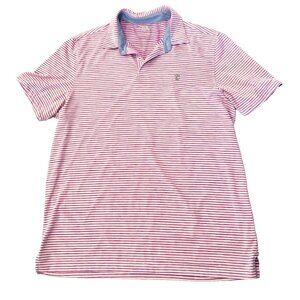 Izod Golf Polo Shirt Mens Large Pink Outdoor Casual Outdoor Beach